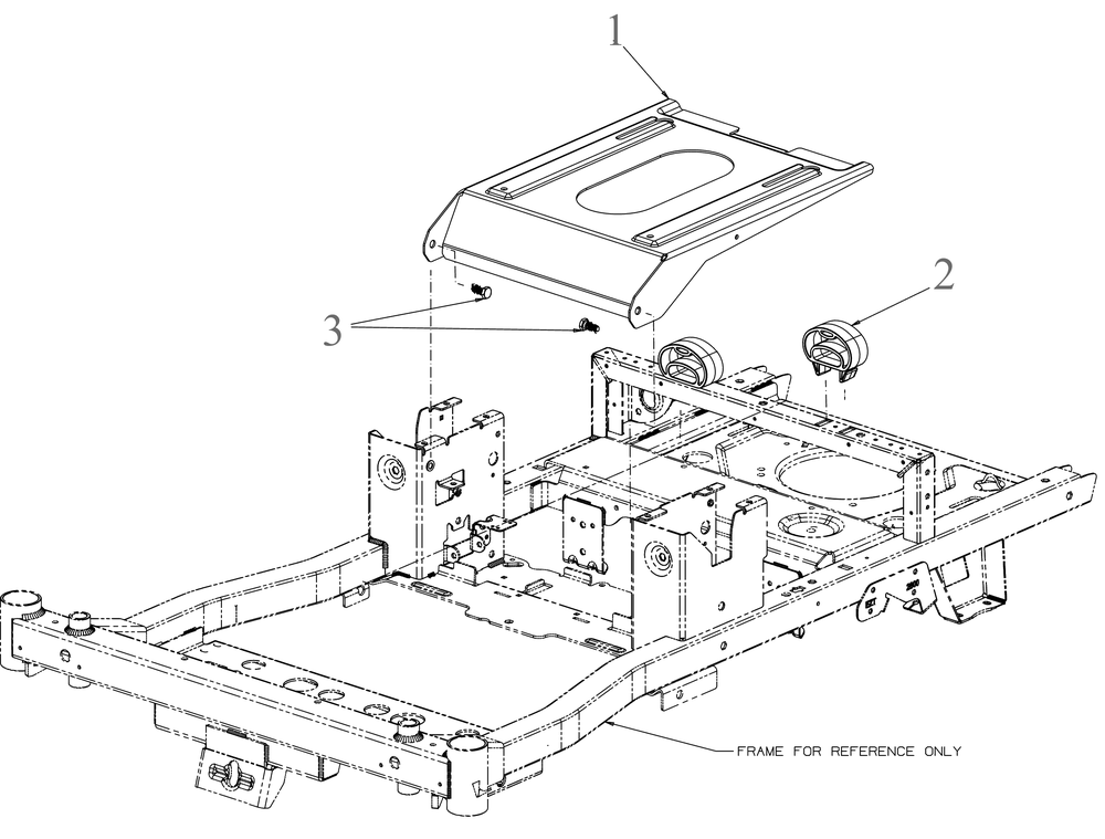 Seat Base Diagram and Parts List for ZTS1-50KH (17ARGBYLA10)(2023) Cub Cadet Lawn Tractor